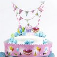 thumbnail image 2 of Cartoon Cake Topper Banner Flag De Cumpleaños Favores Decoración Baby Shower Kit - # 5 Helado rosa, 2 of 9