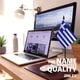 thumbnail image 2 of Juego de banderas de escritorio Anley Greece Deluxe de 15 x 10 cm con mástil de 30 cm, 2 of 7