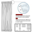 thumbnail image 2 of Piccocasa French Blackout Door Curtain Thermal Insulated 2pcs 25x72 inch, Solid Greyish White, 2 of 7