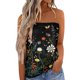 thumbnail image 1 of Camisetas Sin Mangas Para Mujer Camiseta sin mangas Bandeau sin tirantes a juego de Color cómoda para mujer, camiseta sin mangas holgada para vacaciones de verano, blusa para mujer (Black, L), 1 of 5