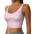 thumbnail image 2 of Balery Ribbon Bow Pattern Racerback Sports Bras for Women - Padded Seamless High Impact Support for Yoga Gym Workout Fitness-Medium, 2 of 8