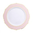 thumbnail image 2 of BalsaCircle Blush White 10 Round 10" Disposable Salad Plastic Plates Blossom Design Party Decorations, 2 of 8