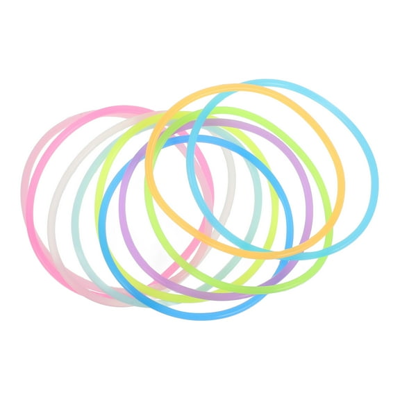 IBASETOY Festival Luminous Jelly Bracelets 10Pcs Assorted Color Glow in the Dark for Ceremonies