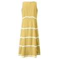 thumbnail image 6 of Sngxgn Women's Long Tank Maxi T-Shirt Summer Casual Dress(Yellow,M), 6 of 6