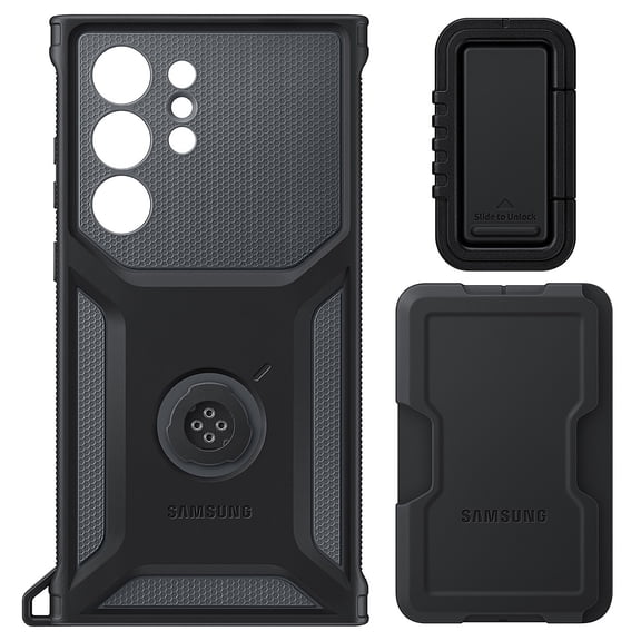 Original Samsung Galaxy S23 ULTRA Rugged Gadget Case with Card Slot & Ring Grip