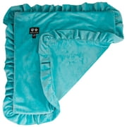 Angle View: Bessie and Barnie Aquamarine Luxury Ultra Plush Faux Fur Pet/ Dog Reversible Blanket (Multiple Sizes)