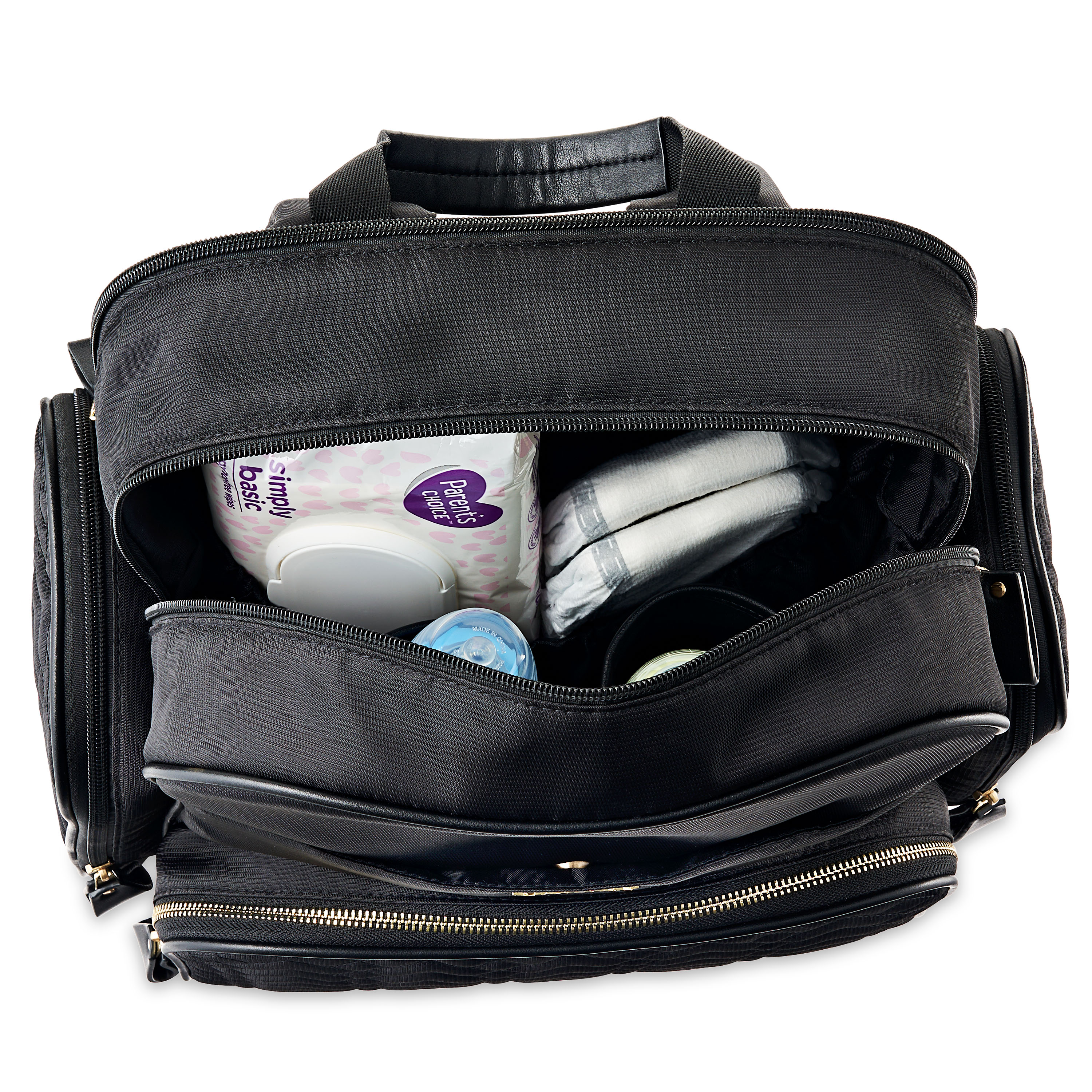 MoDRN Jamie Black Quilted Diaper Bag Backpack - image 3 of 3
