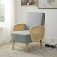 thumbnail image 2 of Partner Furniture Teddy Fleece Fabric Demarest Accent Chair in Gray Color, 2 of 9