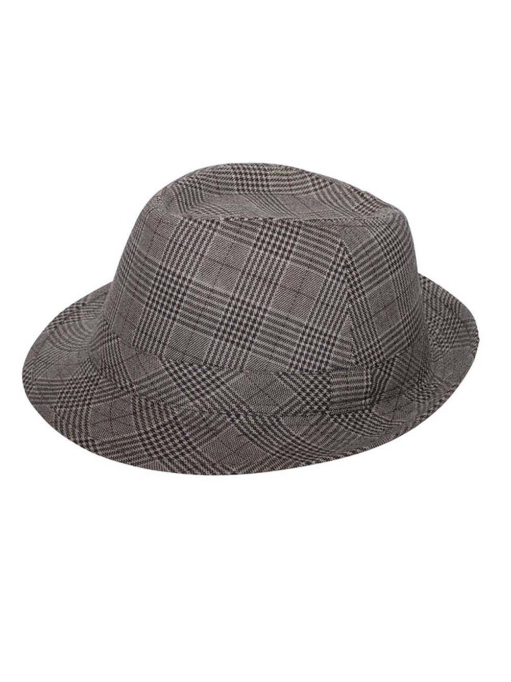 plaid fedora hat