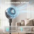 thumbnail image 4 of HOMCOM 20dB Standing Fan, 70°+90° Auto Oscillating Fan with 8 Speeds, 4 of 10