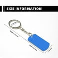 thumbnail image 4 of Goofa Dodgerblue Printed Rectangular Metal Keychain Bag Charm Floral Charm for Purse Keys Metal Keyring Gift for Women Accessories, 4 of 7
