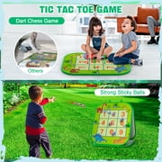 2-in-1 Dinosaur Bean Bag Toss Game, HXFOU Cornhole Set with 8 Cornhole Bags, Outdoor Toys for Toddlers 3-5, Backyard & Carnival Yard Games for Kids & Adults