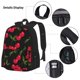 thumbnail image 3 of Disketp Cherry Mochila Estampada de Gran Capacidad con Lonchera y Estuche, Set de 3 Piezas para Estudiantes, 3 of 7