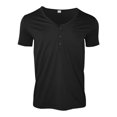 thumbnail image 3 of Men Summer Tops Men's Plus Size Summer Casual Buckle Slim Short Sleeve T Shirt V Neck Pocket Top Athletic Long Sleeve Comfortable Loose Fit Neck Top Long Striped Shirt Little Year Fit Mens Black 2XL, 3 of 6