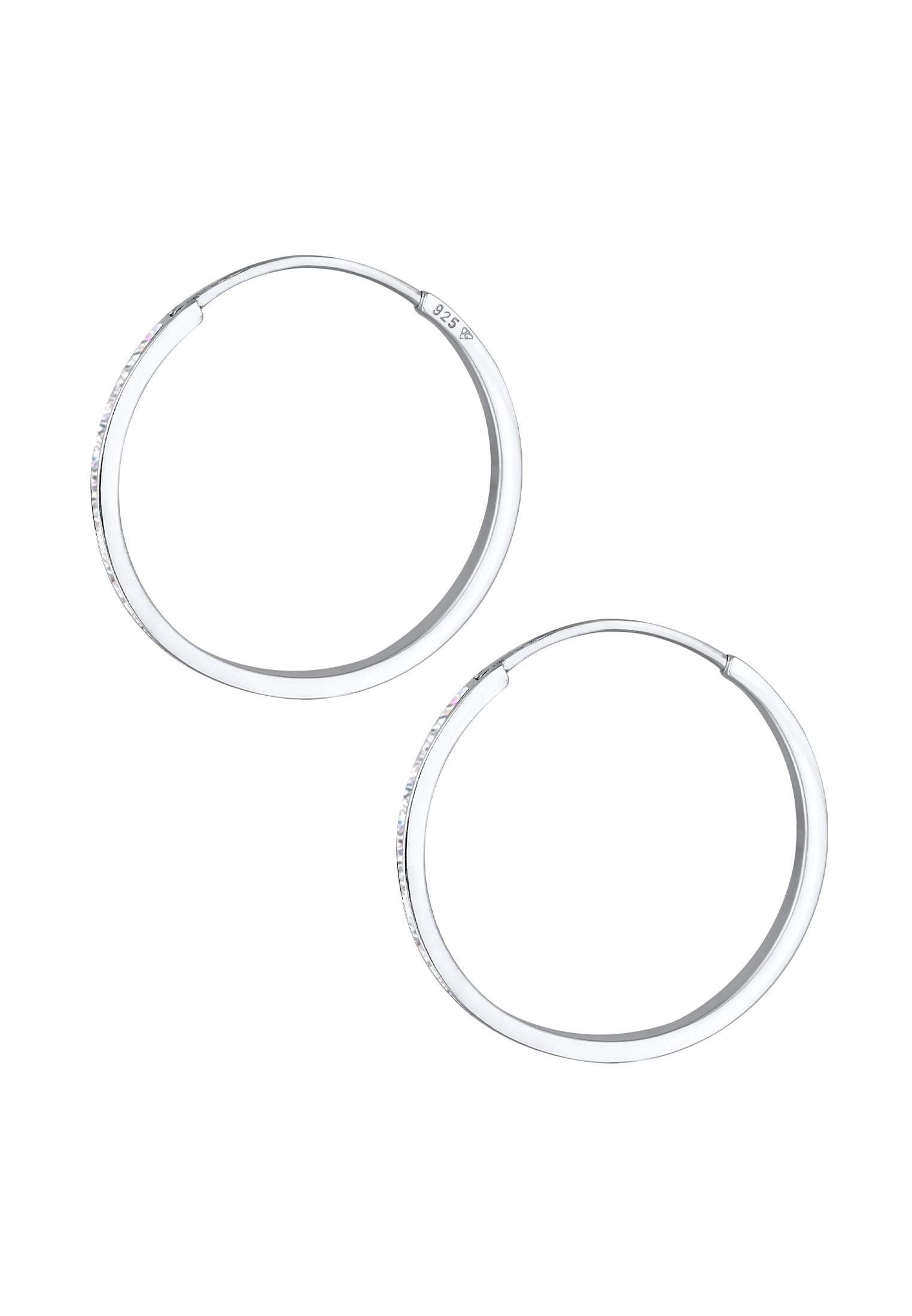 Elli by Julie & Grace Hoop Earrings with Enamel 925 Silver for Women