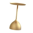 thumbnail image 4 of DOLITY Small Round Side Table Ornament Coffee Table for Indoor Balcony Living Room gold, 4 of 9