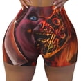 thumbnail image 2 of Lsque Chucky Pattern High Waisted Biker Shorts for Women-Tummy Control Fitness Athletic Workout Running Yoga Gym Shorts,Moisture-Wicking-X-Large, 2 of 9