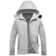 thumbnail image 2 of Ponceau Rain Jackets for Men Lightweight Men's Waterproof Windbreaker Jacket with Hood Men's Rain Jacket Breathable Gray S, 2 of 7