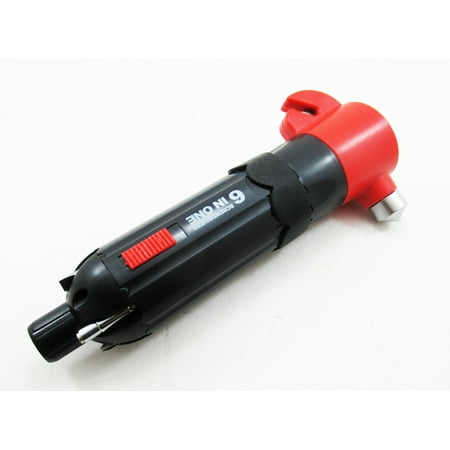 6 in 1 Multi-function Screwdriver 3-LED Torch Hand Repair Tool Portable Car Emergency Tools Kit