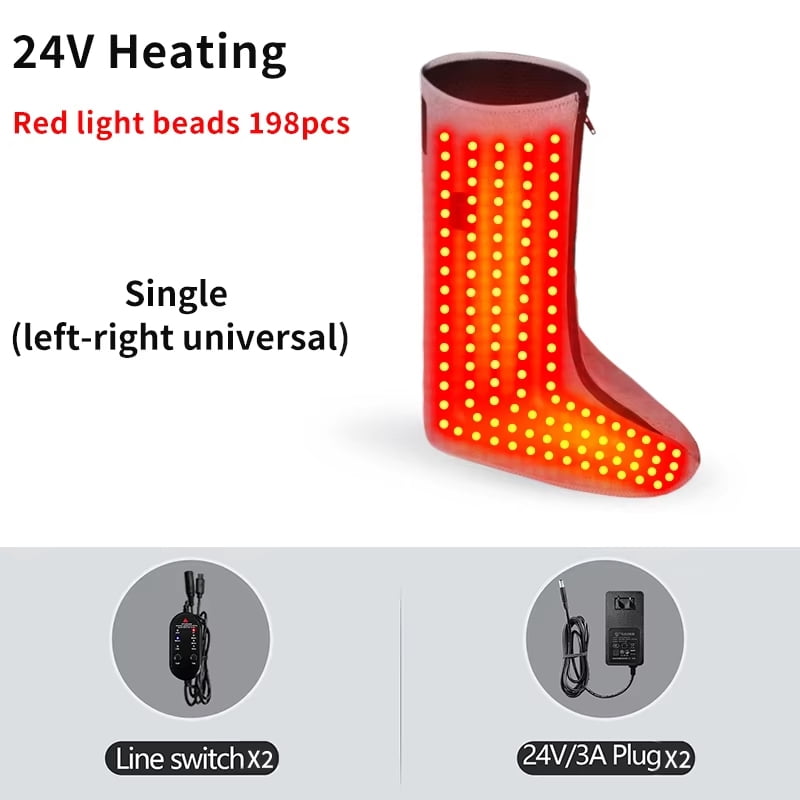 Red Light Heated Boot - Foot Wrap Foot Massager，Full package massage A pair