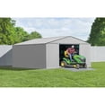 thumbnail image 2 of Arrow Classic 14 x 14 x 7 ft Flute Grey Steel Storage Shed, 2 of 8