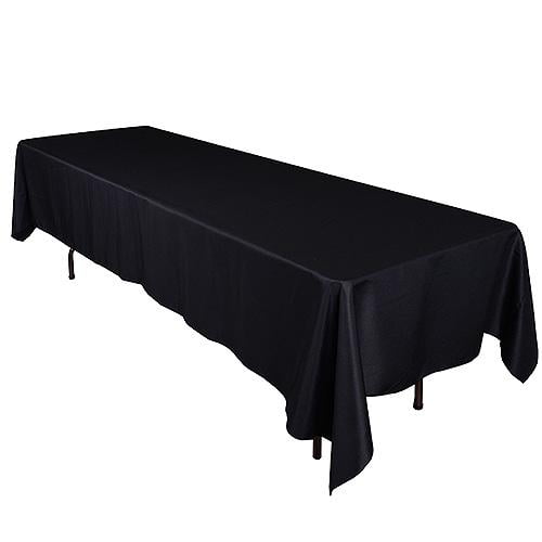 Black 60 x 126 Rectangle Polyester Tablecloths ( 60 inch x 126 inch