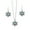 B, variant on 2Pcs/Set Ethnic Style Faux Turquoise Necklace Earrings Set Women Shining Rhinestones Inlaid Pendant Necklace Hook Earrings Jewelry Set