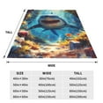 thumbnail image 3 of Bingfone Colorful Underwater Shark Print Flannel Fleece Blanket Throw Blanket for Bed,Sofa,Couch,Travel,Camping(40"x30" ), 3 of 8
