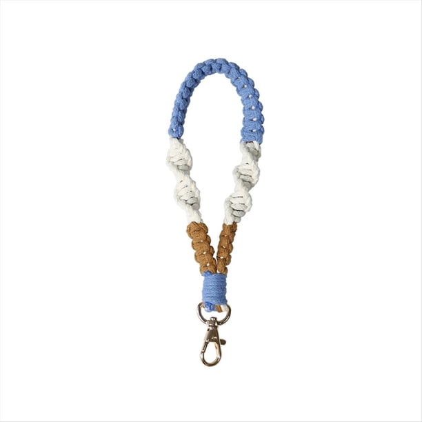 6 Piezas Correa de Muñeca para Teléfono de Macramé Bohemio, Cordón para Teléfono Celular con Lengüeta de Sujeción, Dije para Pulsera con , Cadena para Teléfono Antipérdida