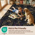 thumbnail image 4 of Design&I 3'x5' Washable Throw Rug Snake Mystical Round Serpent Vintage Gothic Damask Ornamental for Entryway, Kitchen, Ultra-Thin & Non-Slip Skid-Resistant Small, 4 of 7