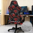 thumbnail image 3 of SCRAWLGOD Rose Spider Web Print Red Black 4 PCS Gaming Chair Covers for Cats Breathable Rotating Gaming Chair Protector Computer Chair Seat Slipcovers with Armrest Covers, 3 of 7