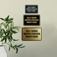 thumbnail image 3 of Signs ByLITA Classic Framed Self Serve Water Station Right Here Sign (Brushed Gold) - Large, 3 of 8