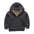 thumbnail image 2 of Veste à Capuche pour Enfants de 3 à 14 Ans Garçons Filles Couleur Unie Décontractée à Manches Longues Doublée, 2 of 8