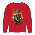 thumbnail image 5 of Apocalypse Reaper Sweatshirt Fantasy Skeleton Knight with a Sword Medieval Legendary Creature Dragon Wizard Crewneck, 5 of 7