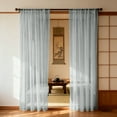 thumbnail image 6 of Sheer Curtains 51 Inches Long 2 Panels Set, Privacy Light Filtering Drapes, Airy Solid Window Curtain with Rod Pocket for Living Room Bedroom Basement, Each Panel 39" W x 51" L, 6 of 7