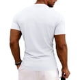 thumbnail image 7 of Mens V Neck T Shirts Athletic Casual Short Sleeve Tshirts Breathable Lightweight Pure Color Summer Basic Tees T-Shirts White 3XL, 7 of 7