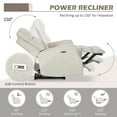 thumbnail image 3 of HOMCOM Electric Power Recliner Armchair with USB Charging Station, Sofa Recliner with Linen Upholstered Seat and Retractable Footrest, Cream White, 3 of 9