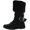Black C01, variant on New Girls Slouch Comf Tall Midcalf Suede Winter Boots Shoes