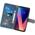 thumbnail image 3 of Compatible with LG V35 ThinQ V30 Plus Wallet Case and Tempered Glass Screen Protector Flip Cover Credit Card Holder, 3 of 5