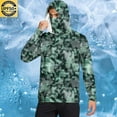 thumbnail image 2 of Lumeqa Fishing Shirts for Men, Mens Hooded Sun Shirt with Mask Long Sleeve UPF 50 Rash Guards Cooling Lightweight Hoodies Green XXL, 2 of 6