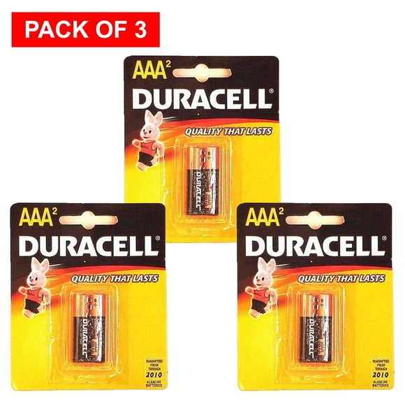 Duracell Batterie Alcaline - AAA (2 en 1 Pack) (Pack de 3)