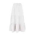 thumbnail image 4 of Landzoo Women S Summer Boho Elastic Waist Pleated A Line Flowy Swing Tiered Long Beach Skirt Dress With Pockets Comfortable Casual Women's Skirt, 4 of 4