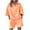 Orange, variant on Women's 2 Piece Set 1/4 Zip Short Sleeved Shorts Baggy Dressy Casual Tracksuit Outdoor Shorts With Pockets Orange S