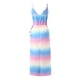 thumbnail image 4 of VISgogo, vestido de gasa con tirantes finos para mujer, vestido de fiesta con abertura sin mangas informal de verano degradado Multicolor VISgogo  moda, 4 of 9