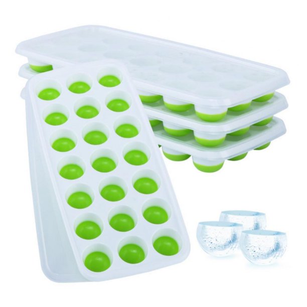 Naturalour Silicone Ice Cube Tray With Lid Small Ice Nugget Molds 21 Grids Mini Tiny Crushed Ice Trays Whiskey Cocktails Stackable Bpa Free Walmart Com