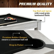 Barrington Billiard Monteray 7ft Pool Table and Dining Table Multi-Game Table with Ping Pong Table Top, With Storage Caddy