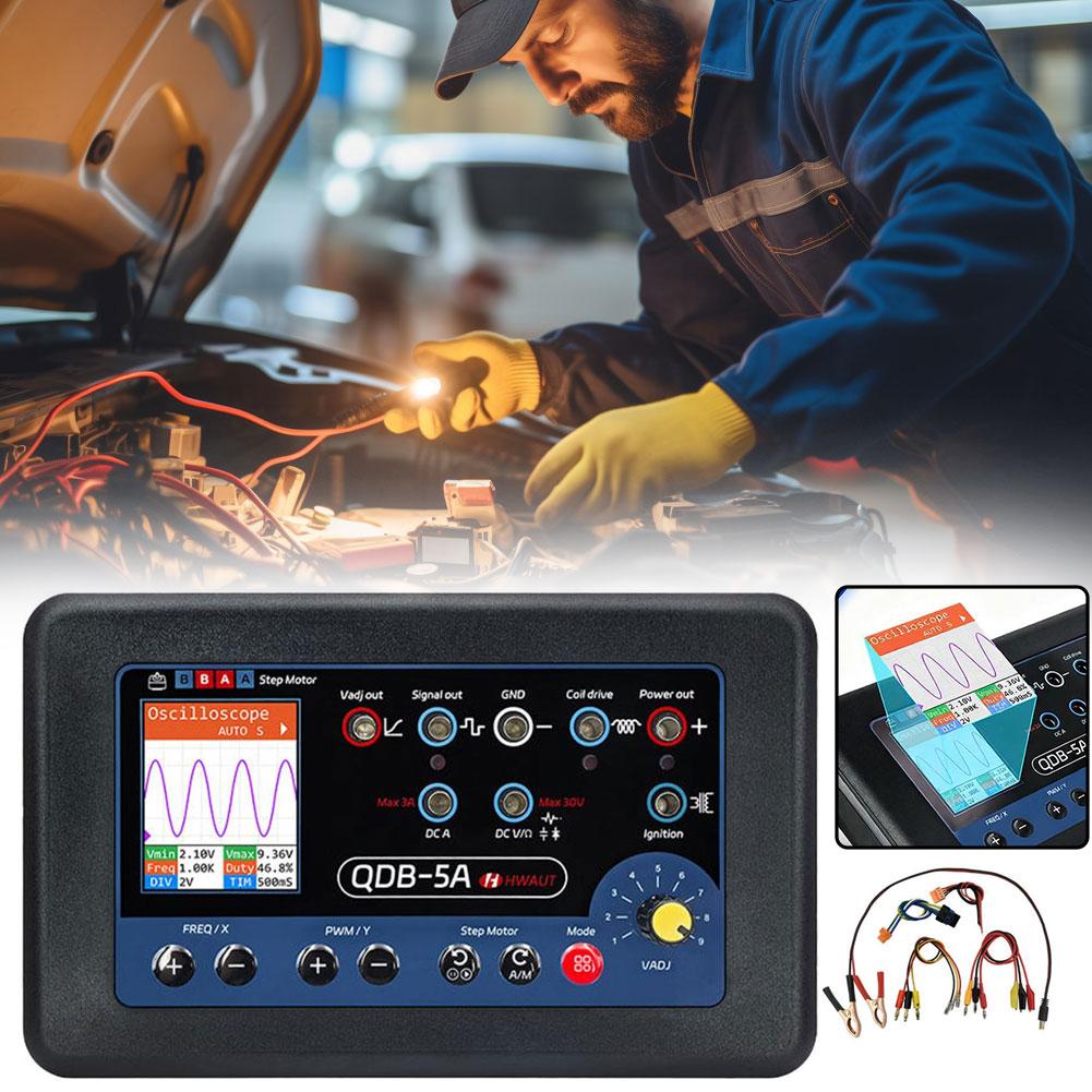 QDB 3A 4A QDB-5A Automotive Actuator Tester Oscilloscope Stepper PWM Motor W0G8 Generator Ignition Tool D Coil Multimeter