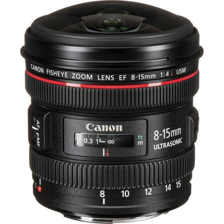 Canon EF 8-15mm f/4L Fisheye USM Ultra-Wide Zoom Lens for Canon EOS SLR Cameras