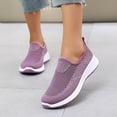 thumbnail image 4 of CAIXAI Wide Toe Box Sneakers Women Arch Support Women Sneakers Casual Non- Sole Low Top Walking Shoes Mesh Knitted Woven Mary Jane Flats Women Hands-Free Soft Shoes, 4 of 6