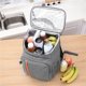 thumbnail image 2 of Mochila térmica con aislamiento Bolsa de almuerzo con aislamiento para ir de excursión Picnic en la playa de la oficina Gris Sharpla Bolsas de almuerzo, 2 of 6